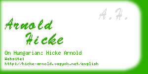 arnold hicke business card